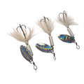 IronHook Flash Feather Spinner Lures – 3-Pack