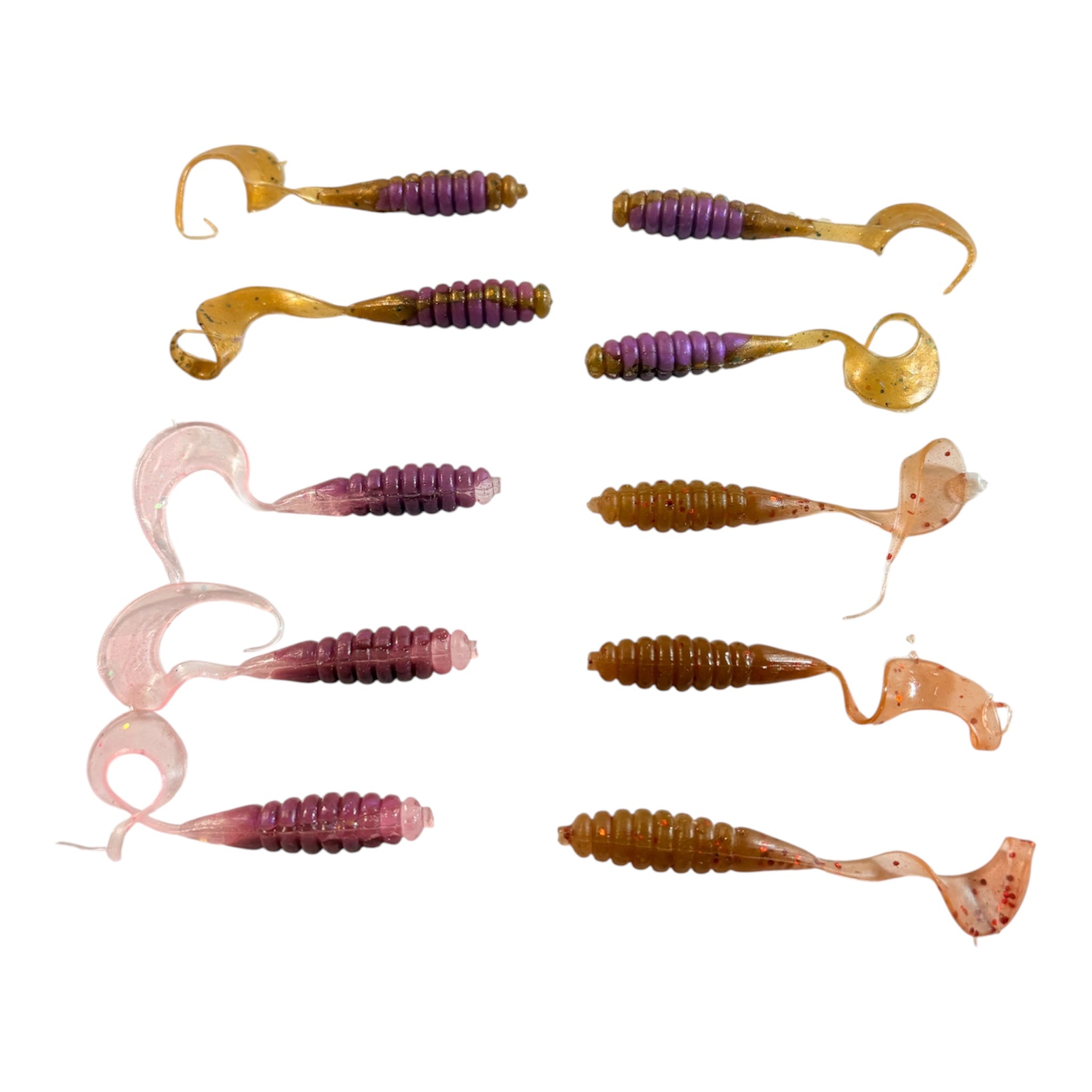 Soft Plastic Curly Tail Grubs – 10 Pack | Multiple Colors Available