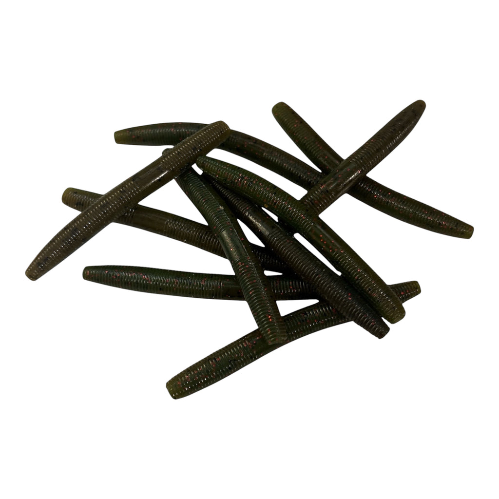 3” Stick Bait – Green Pumpkin (10 Pack) | Soft Plastic Bass Lure